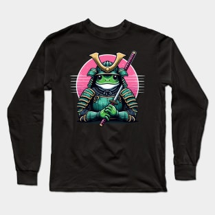 Samurai frog, japanese frog art Long Sleeve T-Shirt